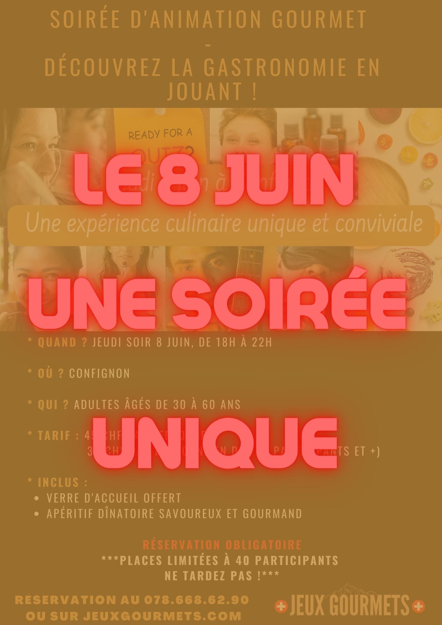 Soirée d'Animation Jeux Gourmets - 8 Juin - Onex